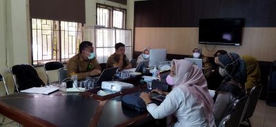 Bappeda Kabupaten Pelalawan dilaksanakan Rapat evaluasi Capaian Renja Perangkat Daerah untuk TW I dan TW II Tahun 2021