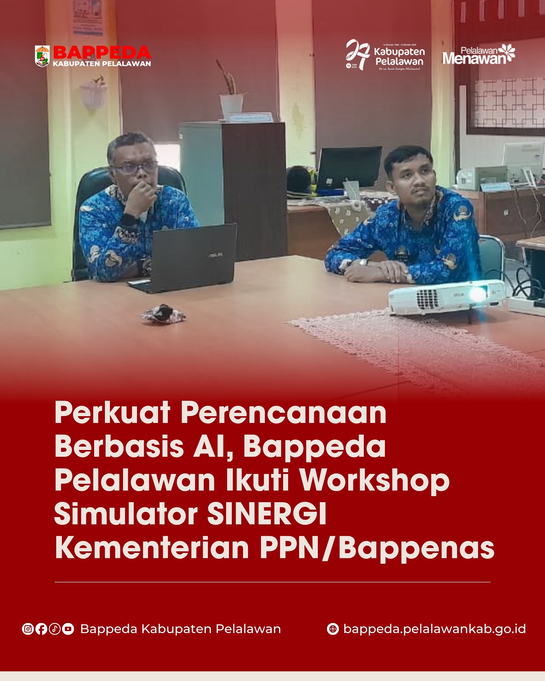 Perkuat Perencanaan Berbasis AI, Bappeda Pelalawan Ikuti Workshop Simulator SINERGI Kementerian PPN/Bappenas